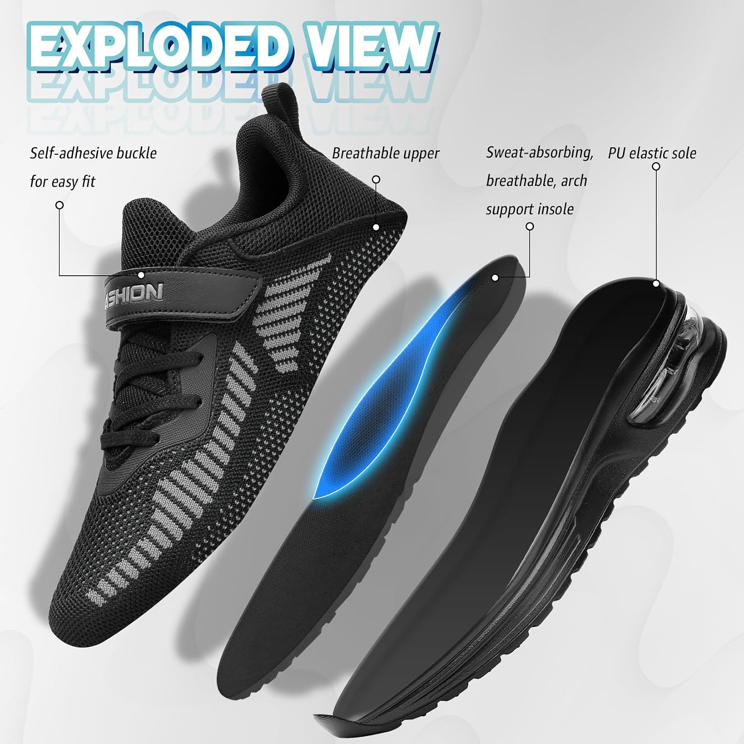 Thumbnail 1 de Baskets respirantes enfant Semelle coussinée