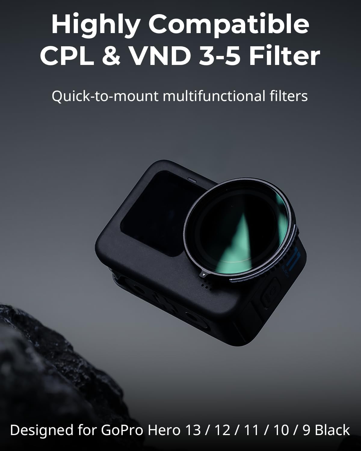 Thumbnail 1 de SMALLRIG Filtre CPL ND8-32 pour GoPro