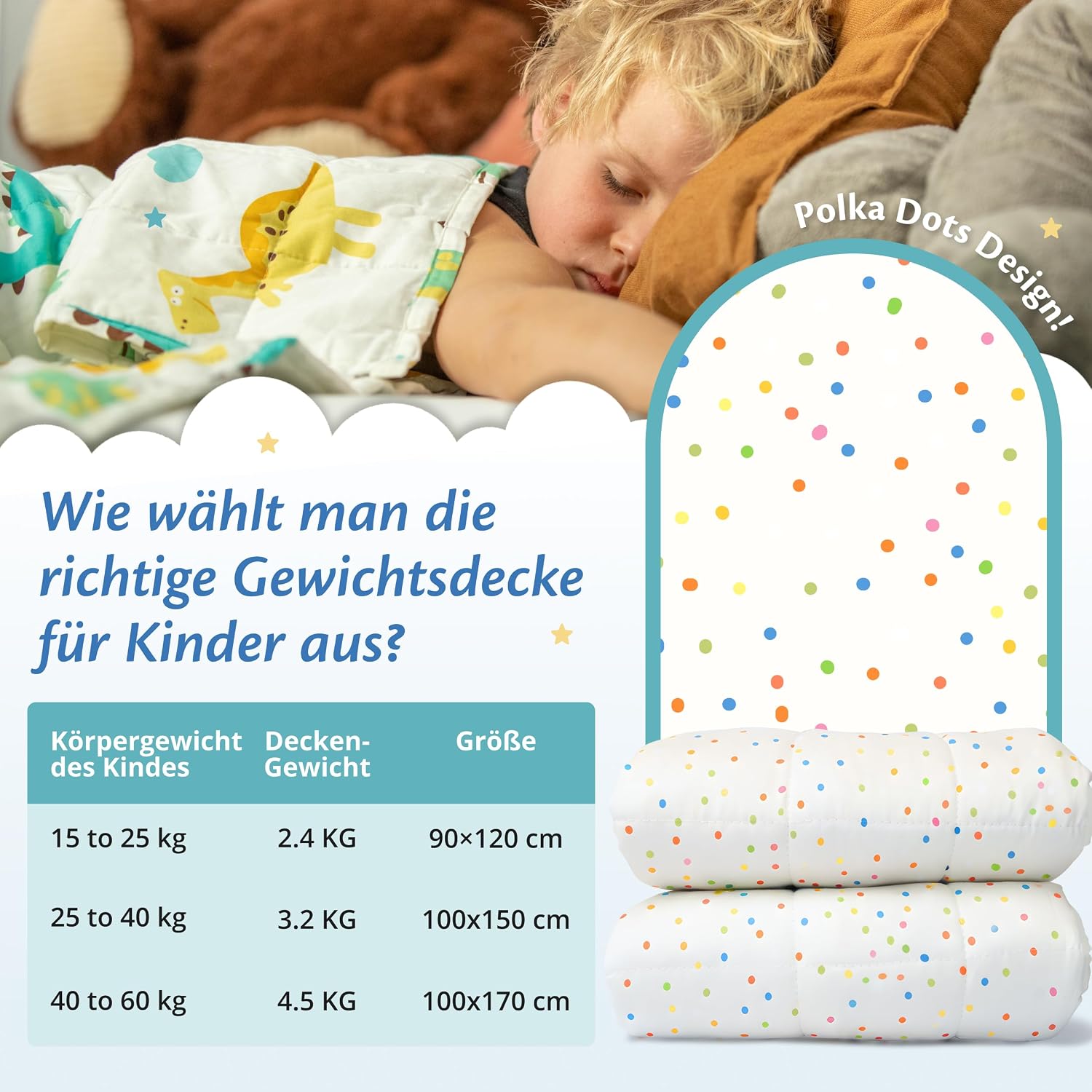 Thumbnail 2 de Ella Gewichtsdecke Kinder 2,4 kg (90x120 cm) – Therapiedecke für Stressabbau und Angstzustände