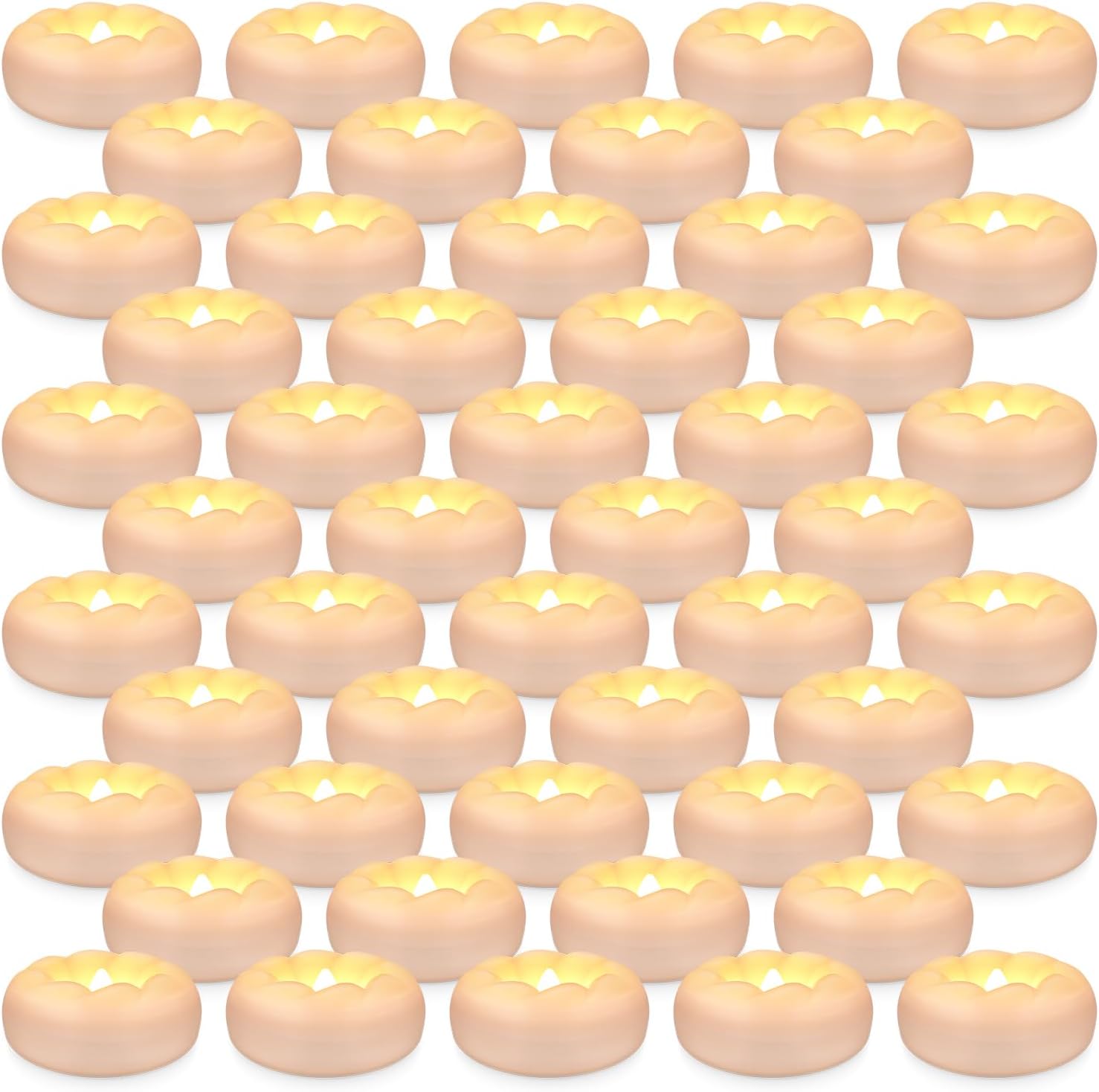 Detalle de TLNFHRPI RTY1023 Floating LED Candles, 50-Pack, Waterproof Vortex Design