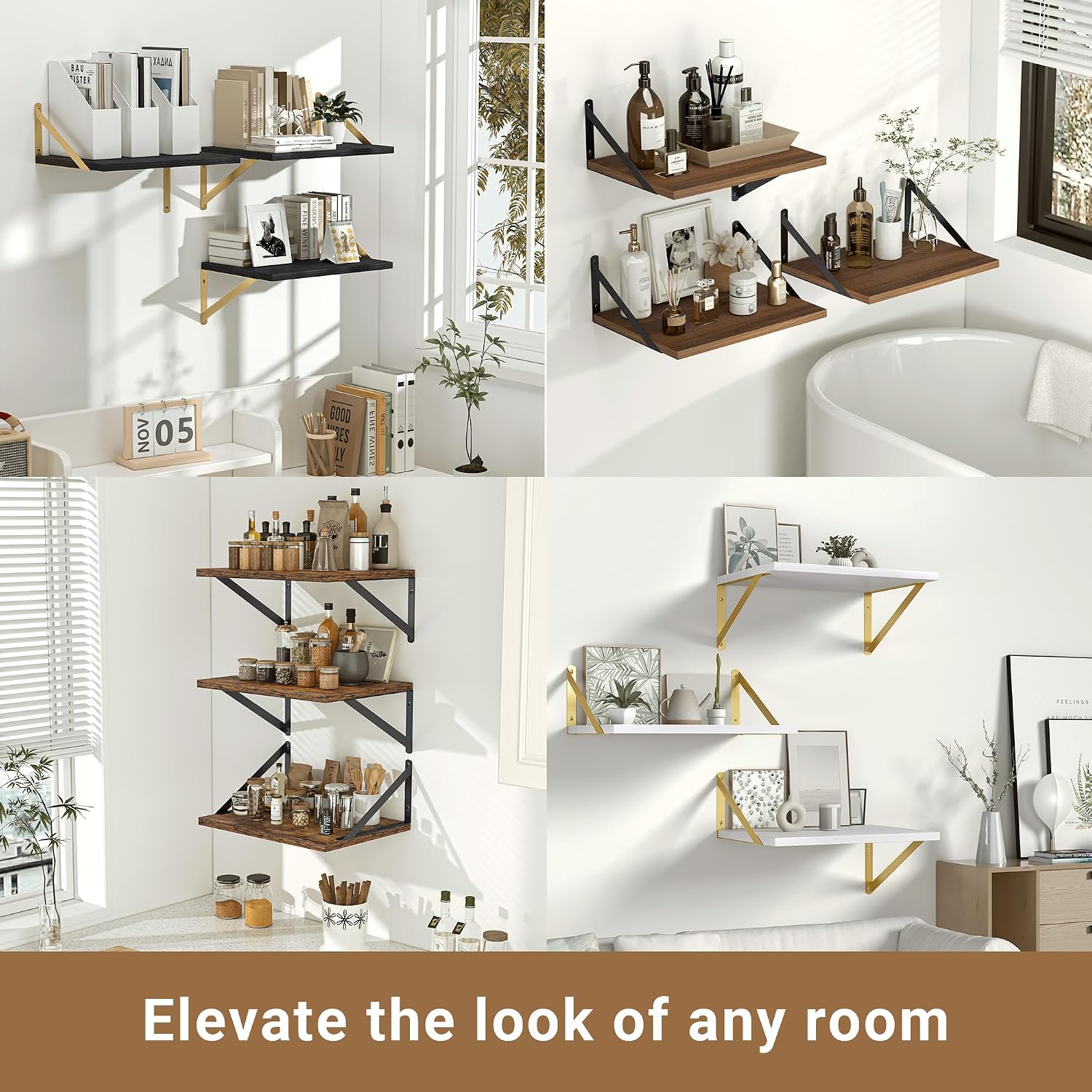 Detalle de Heimlove floating shelves 16 x 12 inches