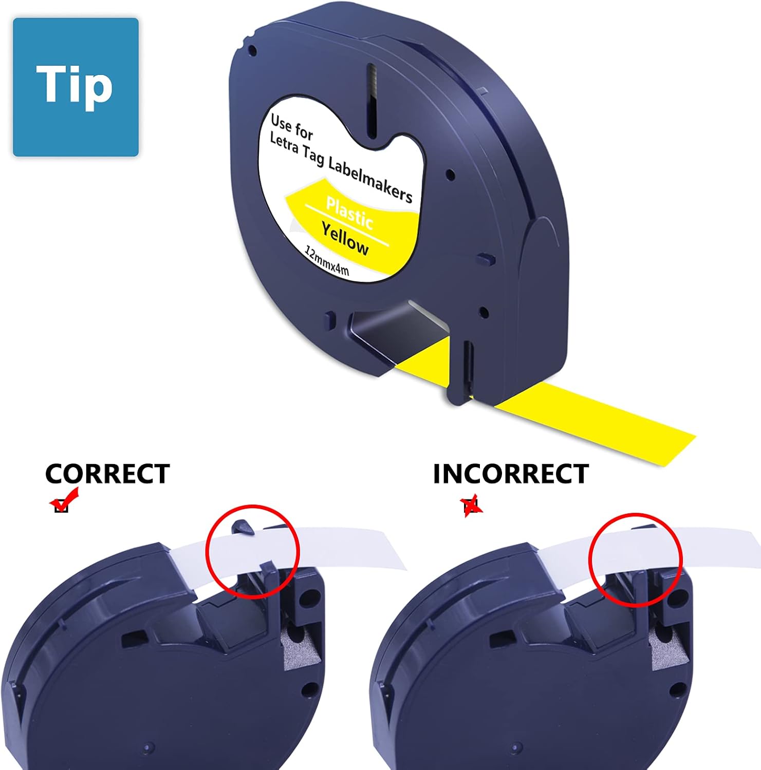 Thumbnail 4 de 8er Set kompatible Hehua Dymo LetraTag Etikettenbänder (12 mm x 4 m) für XR & LT-Modelle