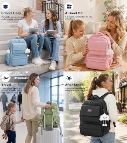 Thumbnail 5 de FIORETTO 25L School Bag for Girls & Teens – Practical 15.6" Laptop Backpack with Organized Pockets