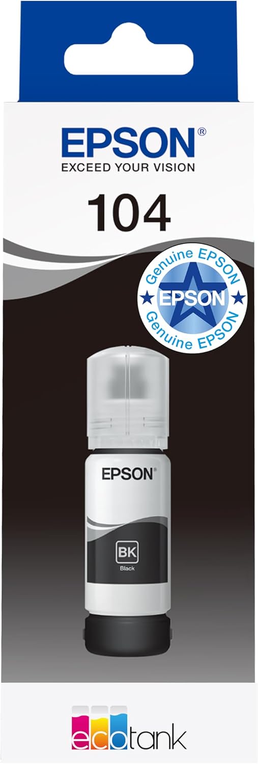 Detalle de Epson EcoTank 104 Black Genuine Ink Bottle for ET-2710/2711/4700