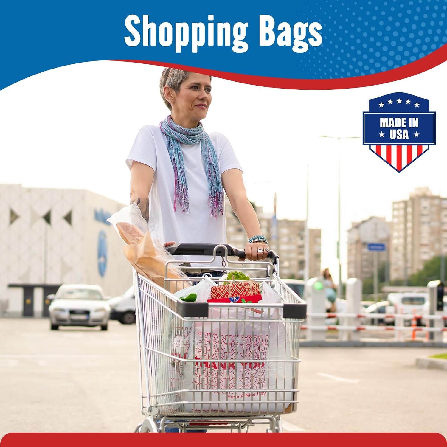 Thumbnail 6 de Fuxury FU#2262 Plastic T-Shirt Bags, 500 Count, 11.5 x 6.5 x 21 Inches