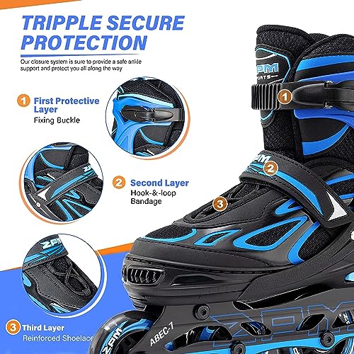 Detalle 2 de 2PM SPORTS Brice pattini in linea regolabili per bambini 🛼