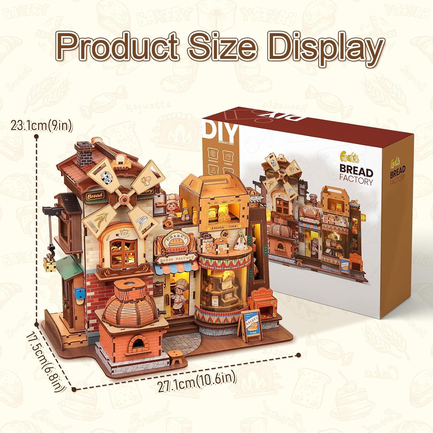 Thumbnail 6 de Fsolis 3D Wooden Puzzles for Adults – Mechanical Bread Factory Building Kit