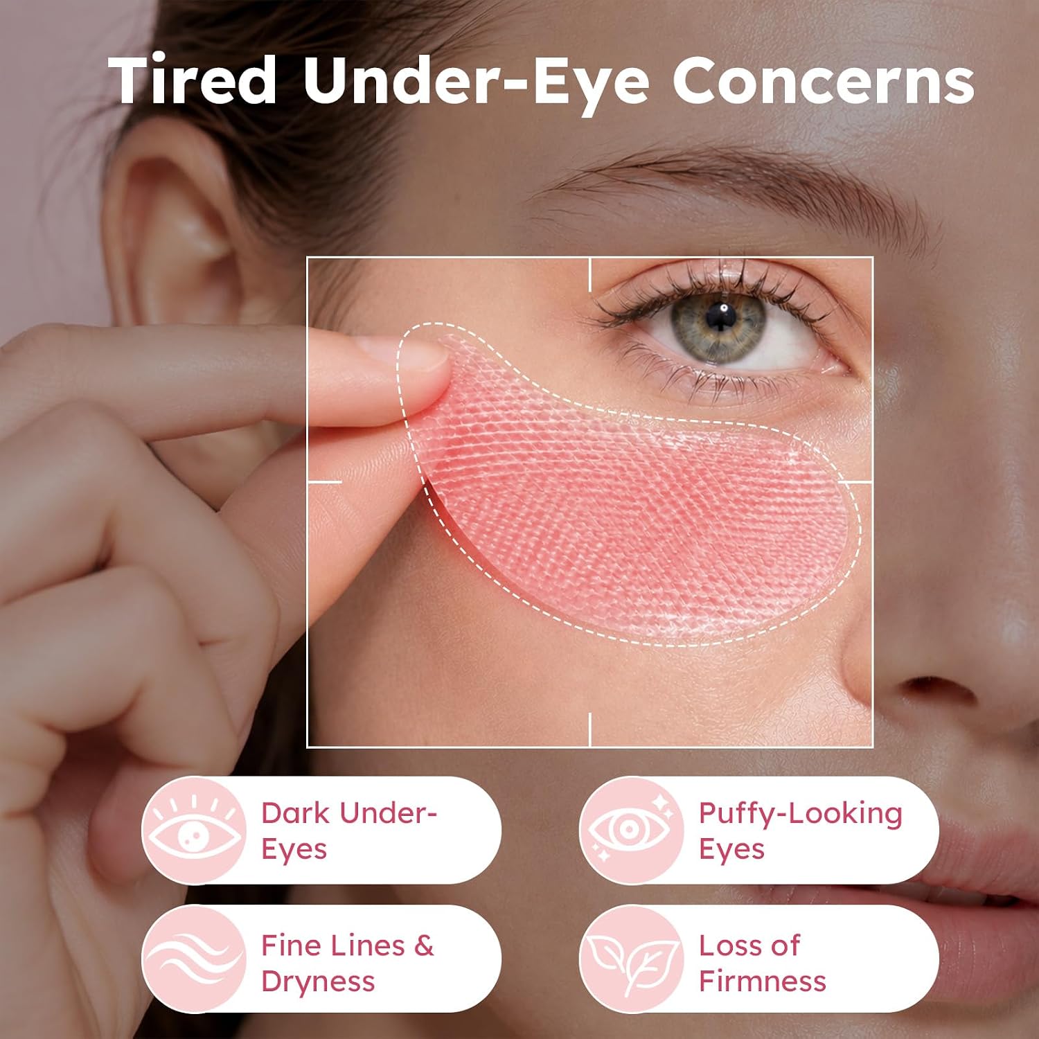Detalle 2 de Ossjds Retinol Caffeine Eye Patches with Collagen, Peptides, 60 Count
