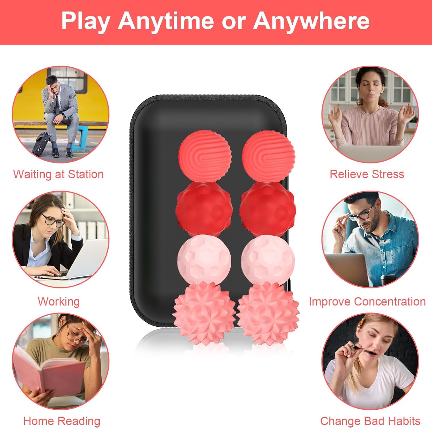 Detalle 1 de Magnetische Fidget Toys 8er-Set JoyJoyful