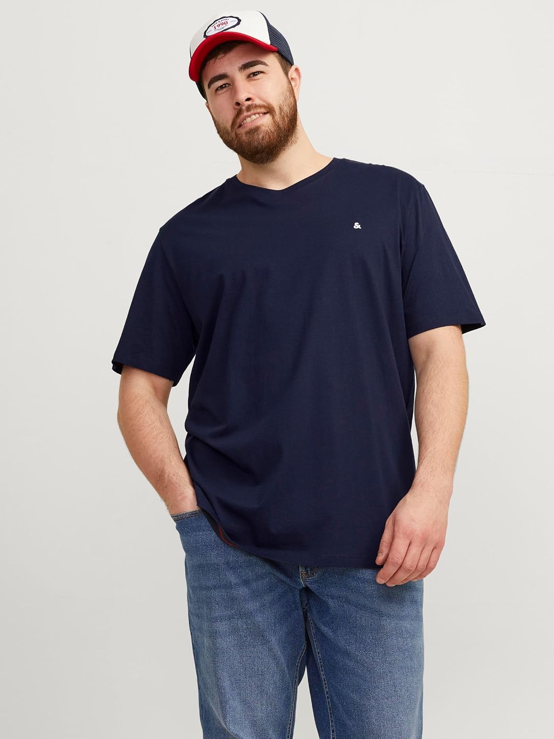 Detalle de JACK & JONES Herren Jjepaulos Tee Ss Crew Neck Noos – T‑Shirt im Casual-Look