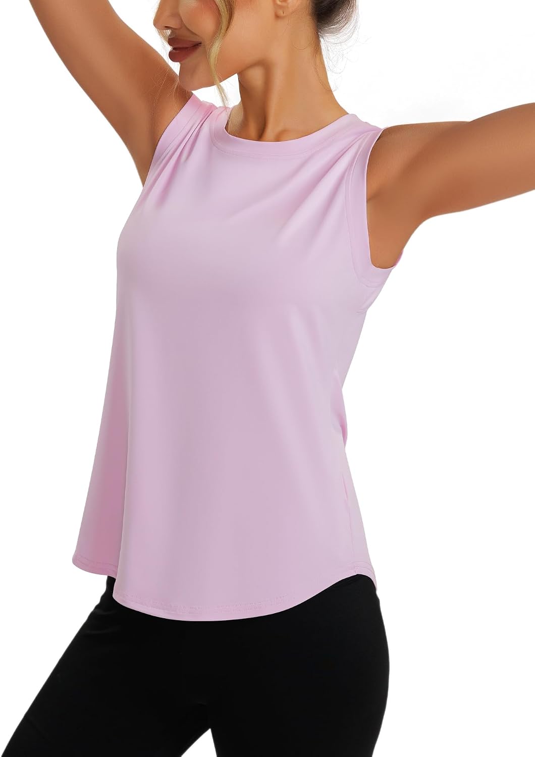 Detalle de Dawnrole Workout Tank Top for Women – breathable, curve-friendly sleeveless gym top