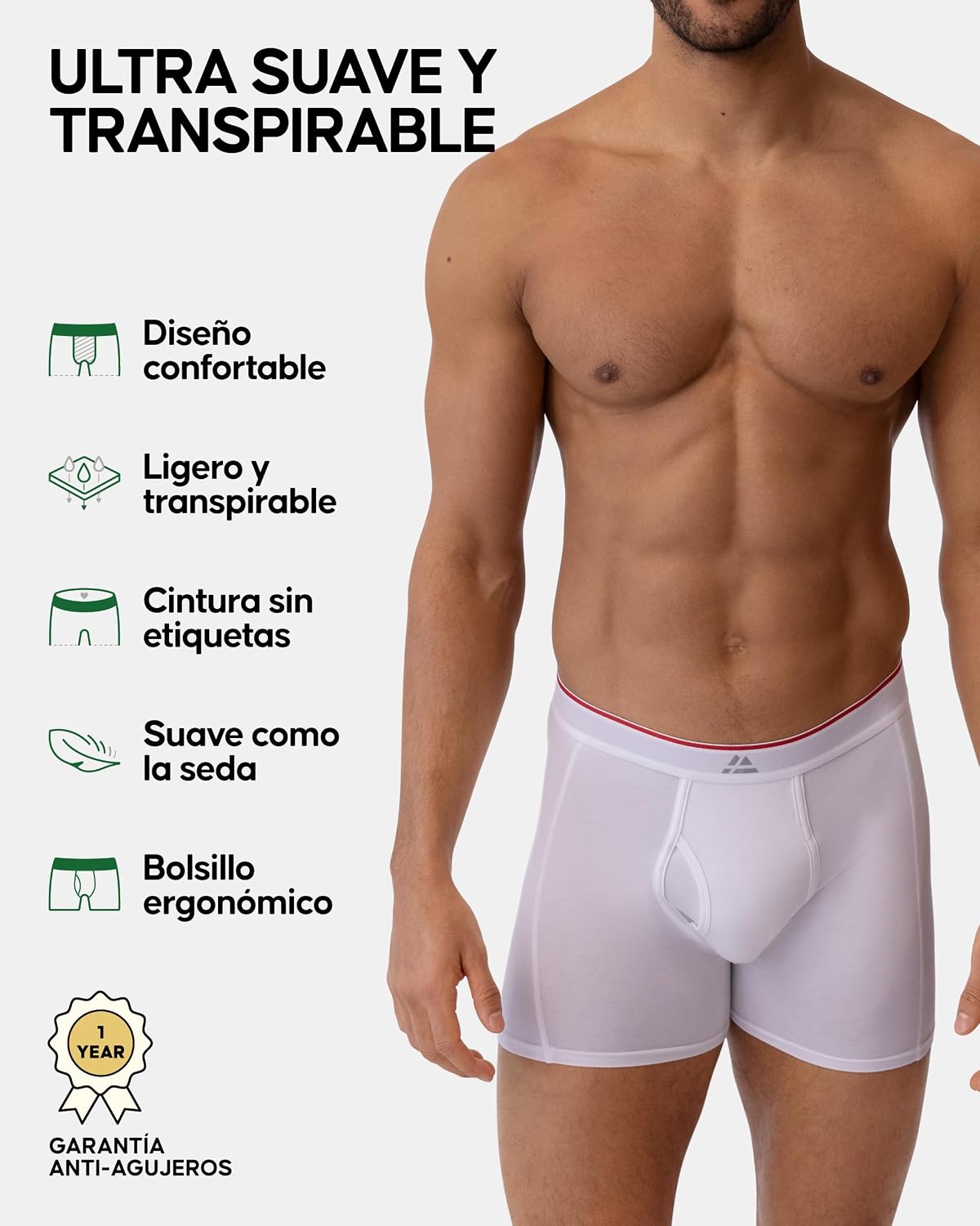 Detalle 2 de DANISH ENDURANCE Calzoncillos Boxer 6 Pack