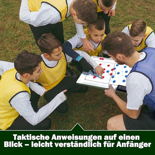 Thumbnail 6 de Magnetisch Fußball Taktiktafel – Doppeltes Strategietafel-Set mit Magnetetiketten (45 × 30 cm)