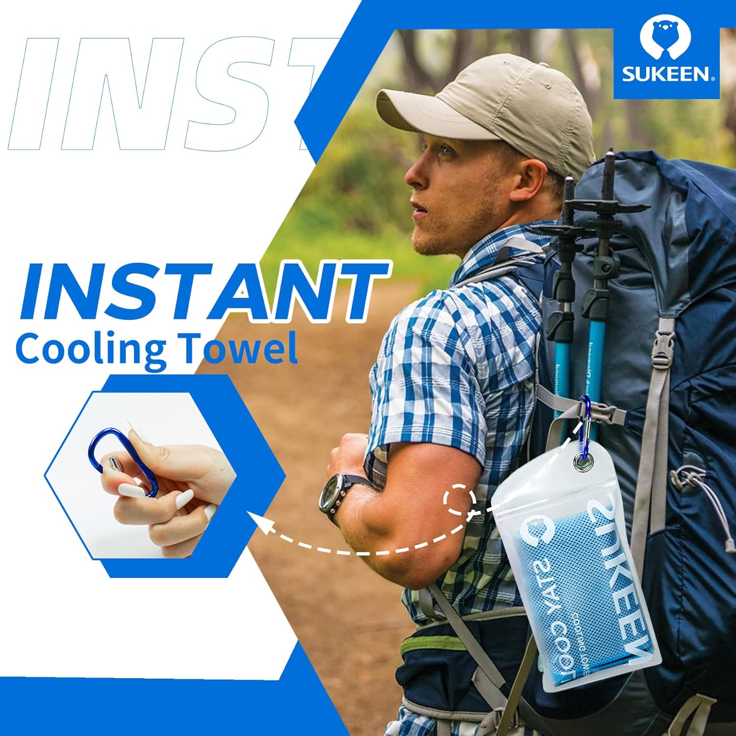 Thumbnail 5 de Sukeen Cooling Towel 4 Pack – Instant Ice Cool Down Towel for Neck & Face