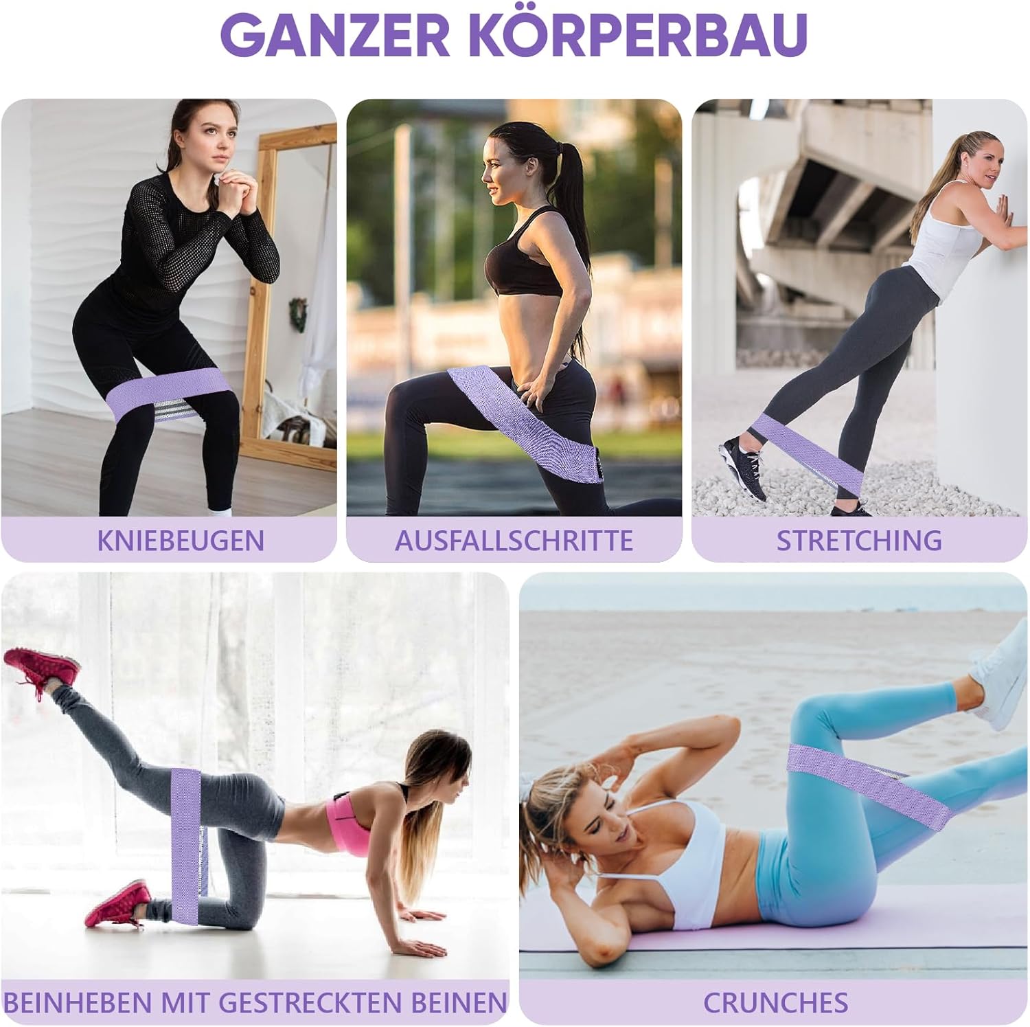 Thumbnail 5 de Suright Fitnessbänder Stricken 3er Set