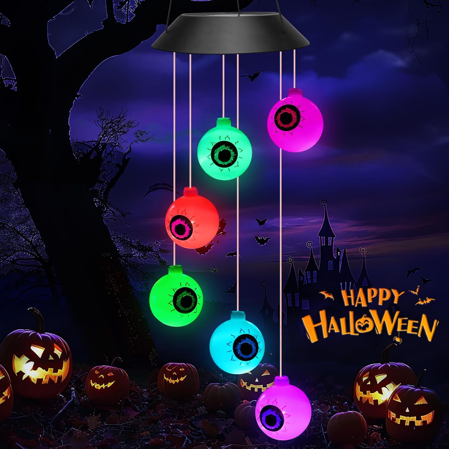 Detalle de Winzwon Solar Halloween Eyeball Lights