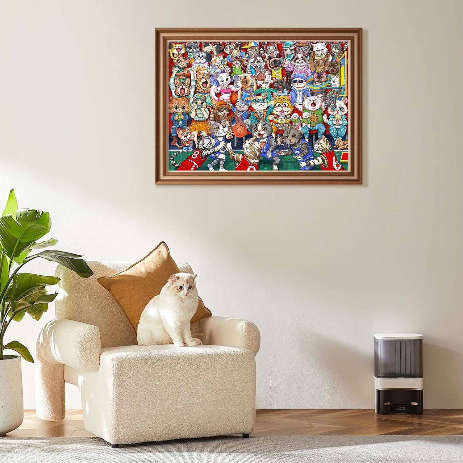 Detalle de Cat Basketball Jigsaw Puzzle, 1,000 Pieces
