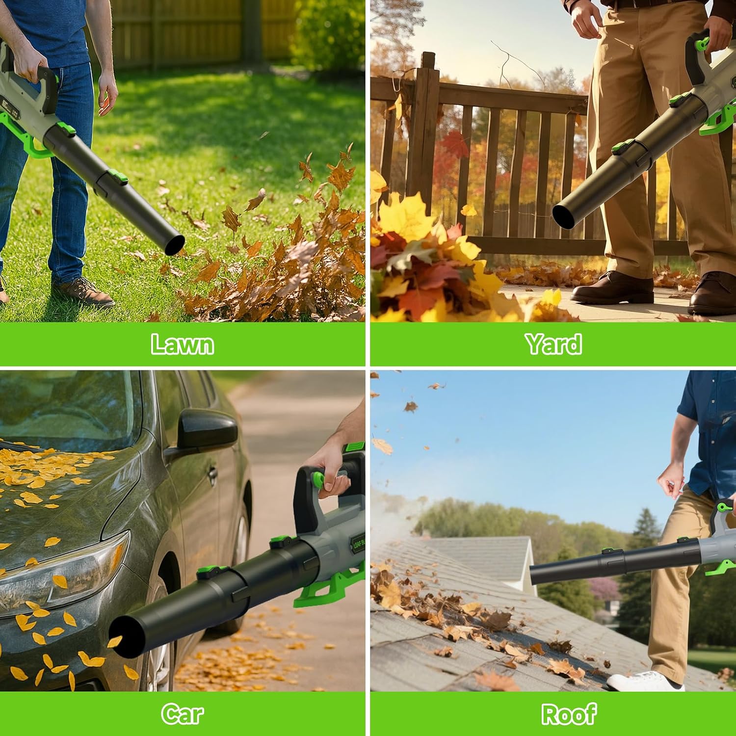 Thumbnail 5 de QIYORL Cordless Leaf Blower, 560 CFM, 160 MPH, Two 5.0Ah Batteries