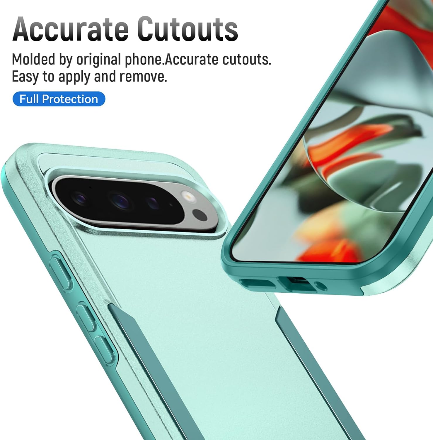 Thumbnail 6 de Jihucase for Google Pixel 9 Pro XL Case with Screen Protector (Green) – heavy-duty double-layer cover