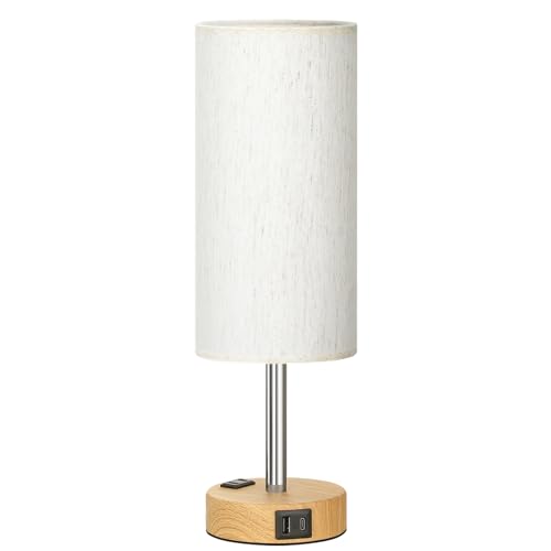 Thumbnail 7 de Fenmzee Bedside Table Lamp with Dimmable Touch, USB A+C, and AC Outlet