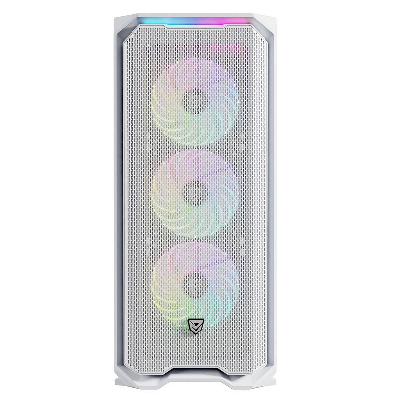 Detalle 2 de Nfortec Krater X caja ATX blanca con 4 ventiladores