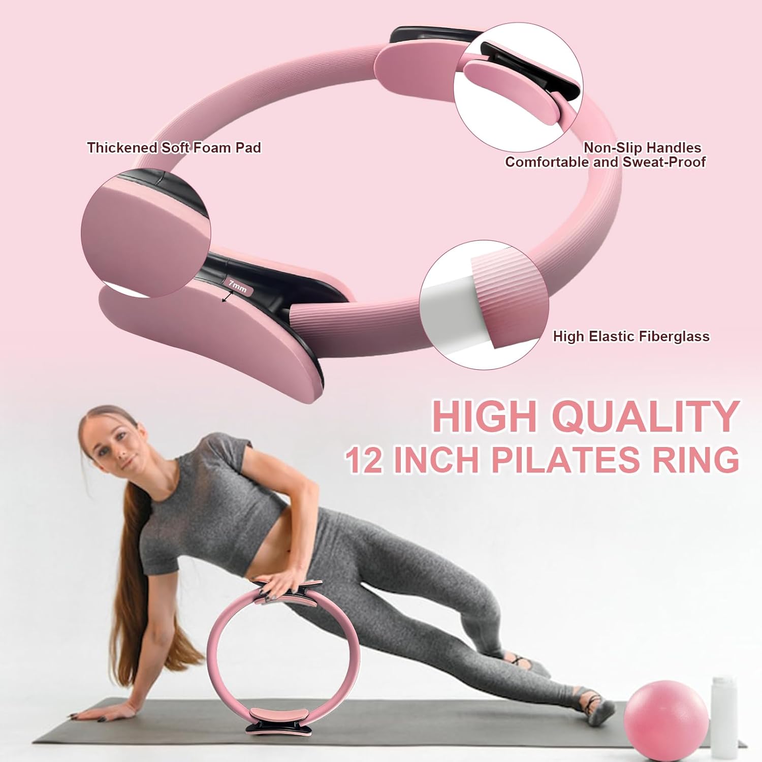 Detalle de KANGFITER Pilates Equipment Kit with Resistance Bands