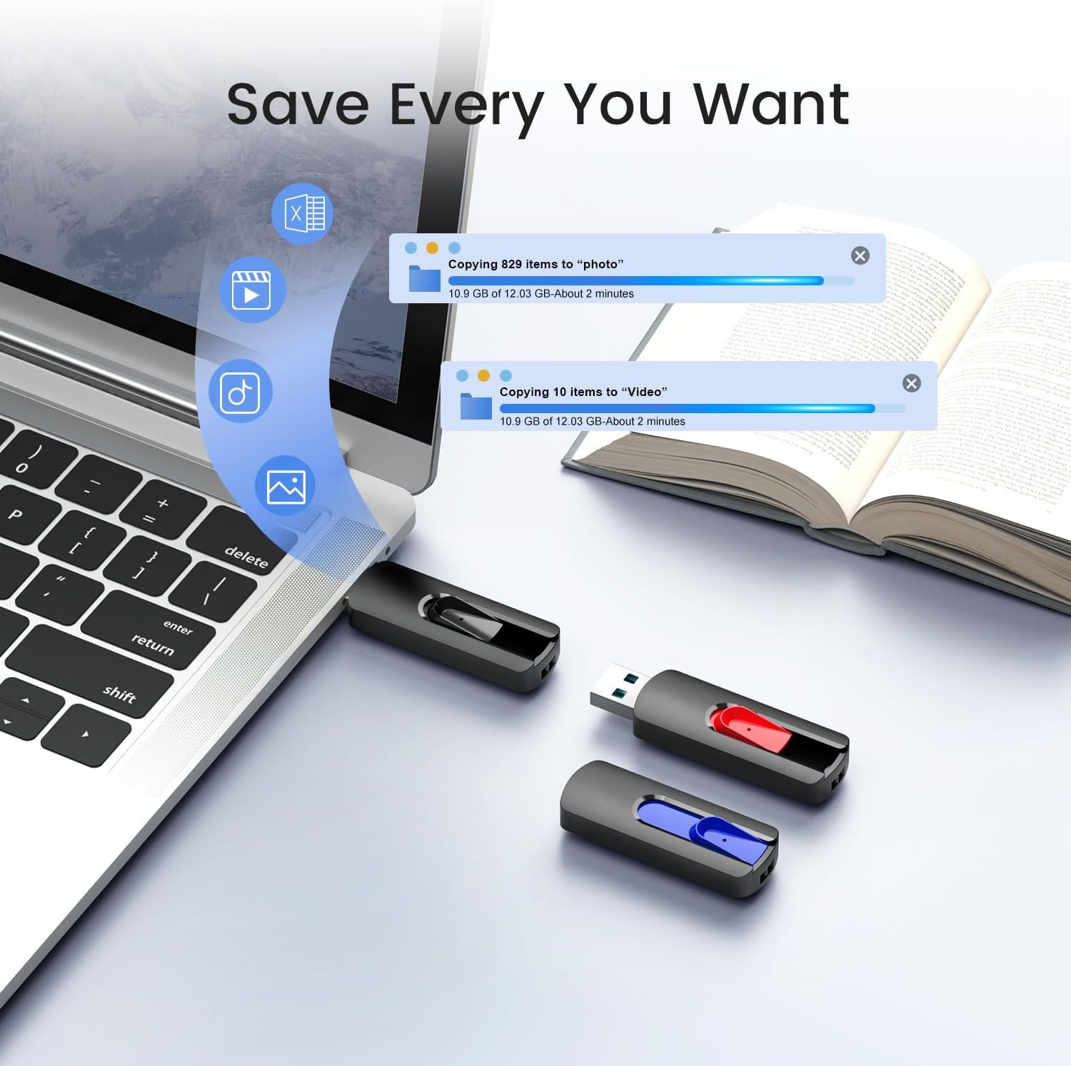 Detalle de Vansuny USB Stick 64GB USB 3.0 – 3er Pack