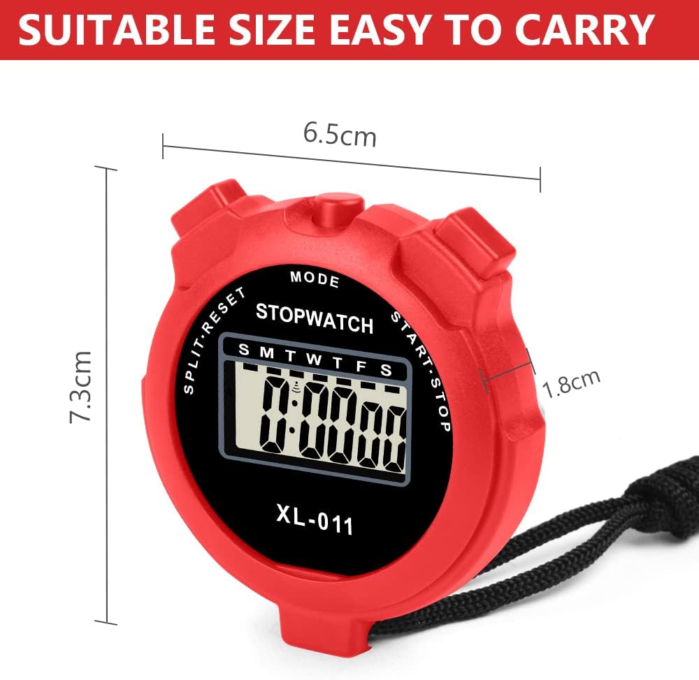 Detalle de Vicloon Digitale Sport-Stoppuhr Timer mit Großem Display