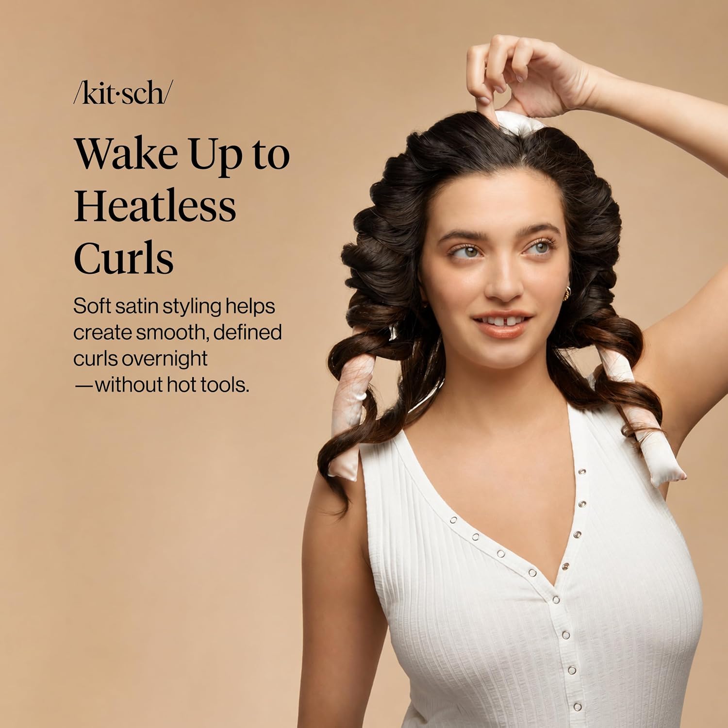 Detalle 2 de Disney Kitsch Satin Heatless Hair Curler Set