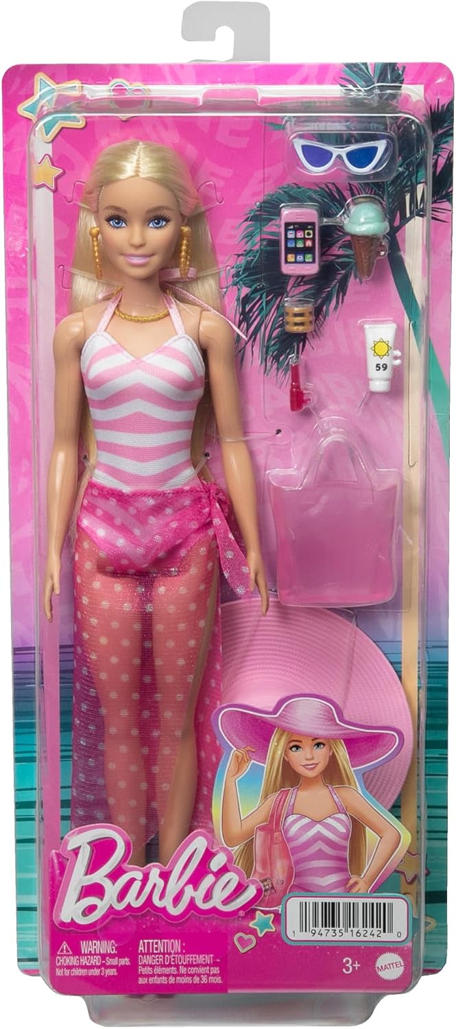 Thumbnail 5 de Barbie HPL73 Badepuppe mit Strand-Set