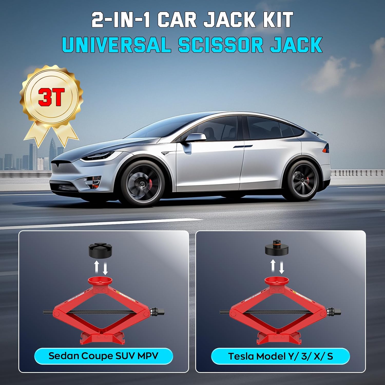 Detalle 2 de IMAYCC 3T Scherenwagenheber mit 3 Tonnen