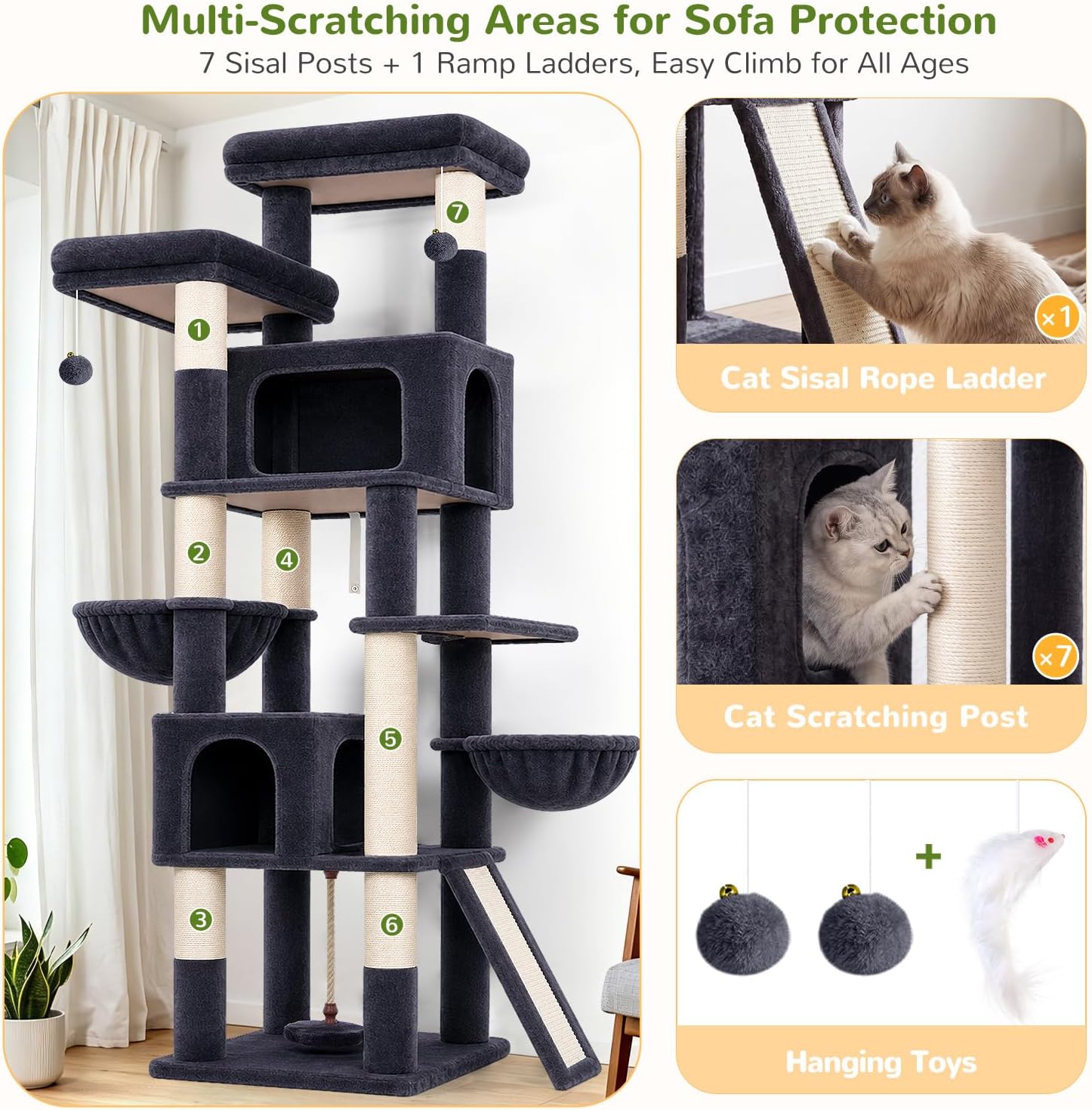 Detalle 2 de Globlazer Cat Tree, 75-Inch