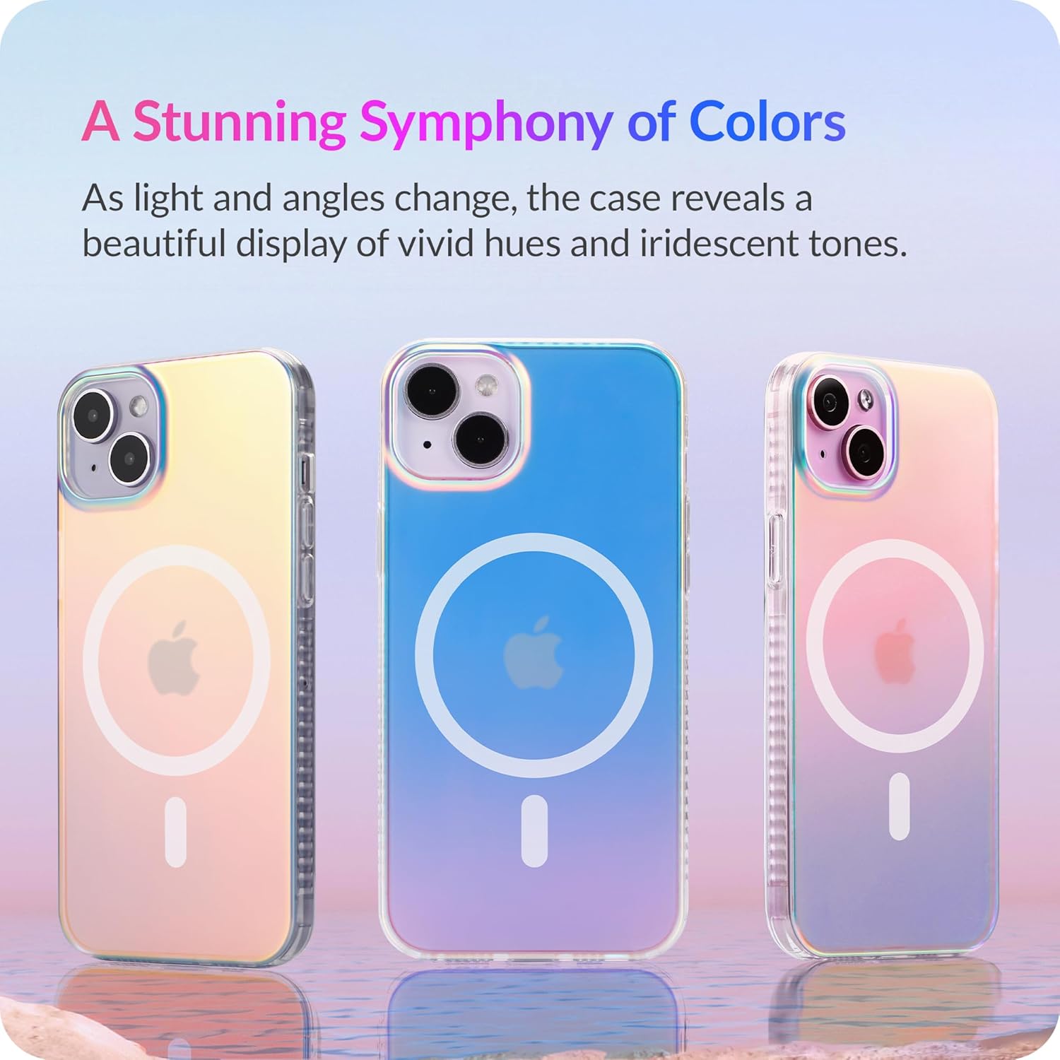 Thumbnail 2 de LONLI Hue Magnetic Case for iPhone 15 — Fluorescent Holographic Iridescent