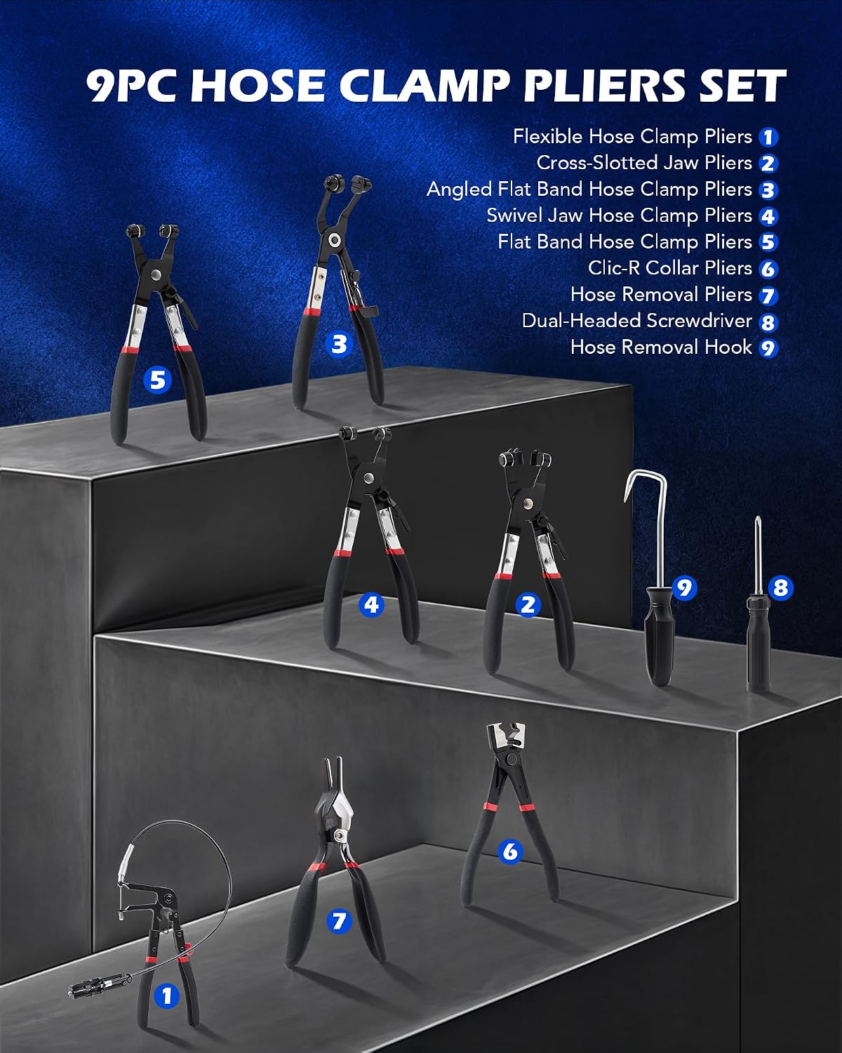 Detalle 2 de OMT Hose Clamp Pliers Set, Structural Steel