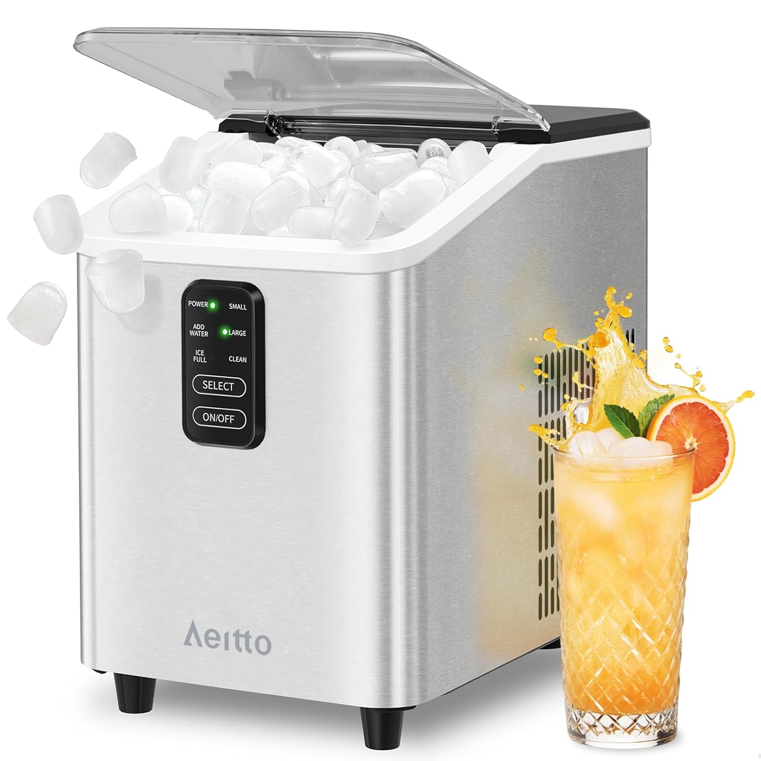 Detalle de Aeitto Countertop Ice Maker 26 lbs/24H