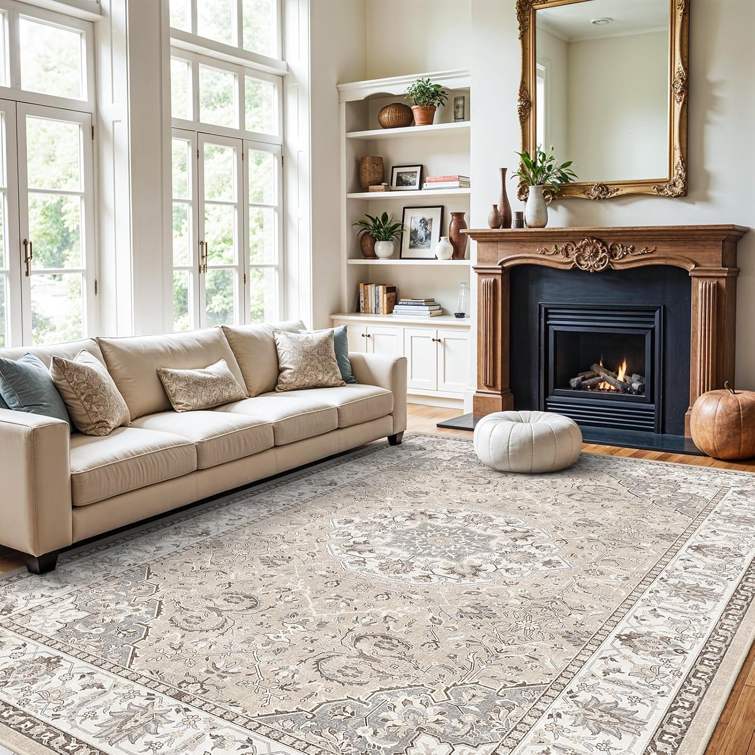 Detalle de 10x14 Vintage Washable Area Rug