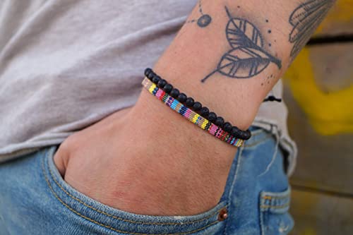 Thumbnail 1 de Braccialetto di Perle Surfer Boho Set di 2 di Made by Nami – Unisex, Fatti a Mano, Stile Azteco