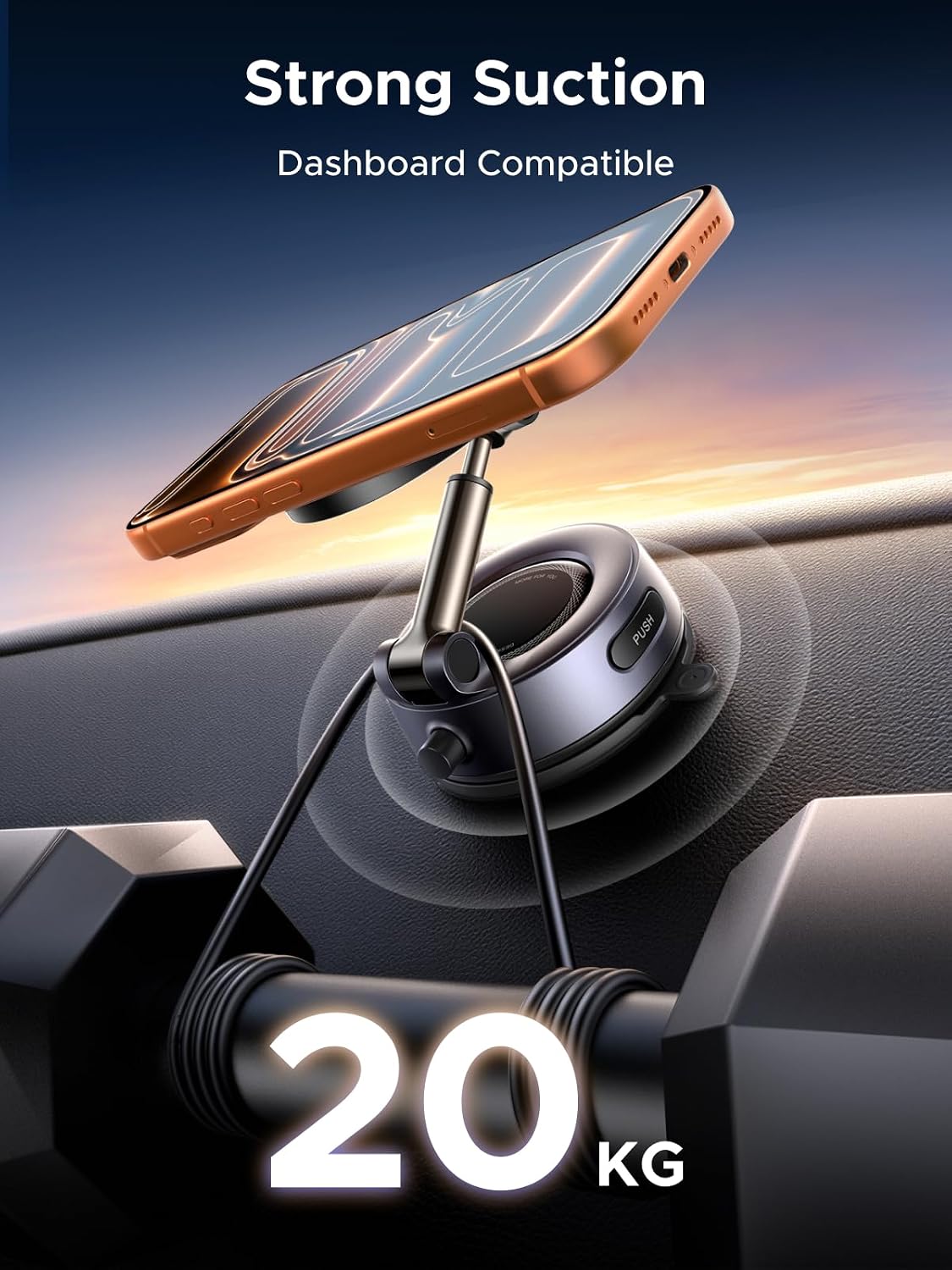 Thumbnail 4 de UGREEN Upgraded MagSafe Car Phone Mount with 30 N52 Magnets and Telescopic Arm