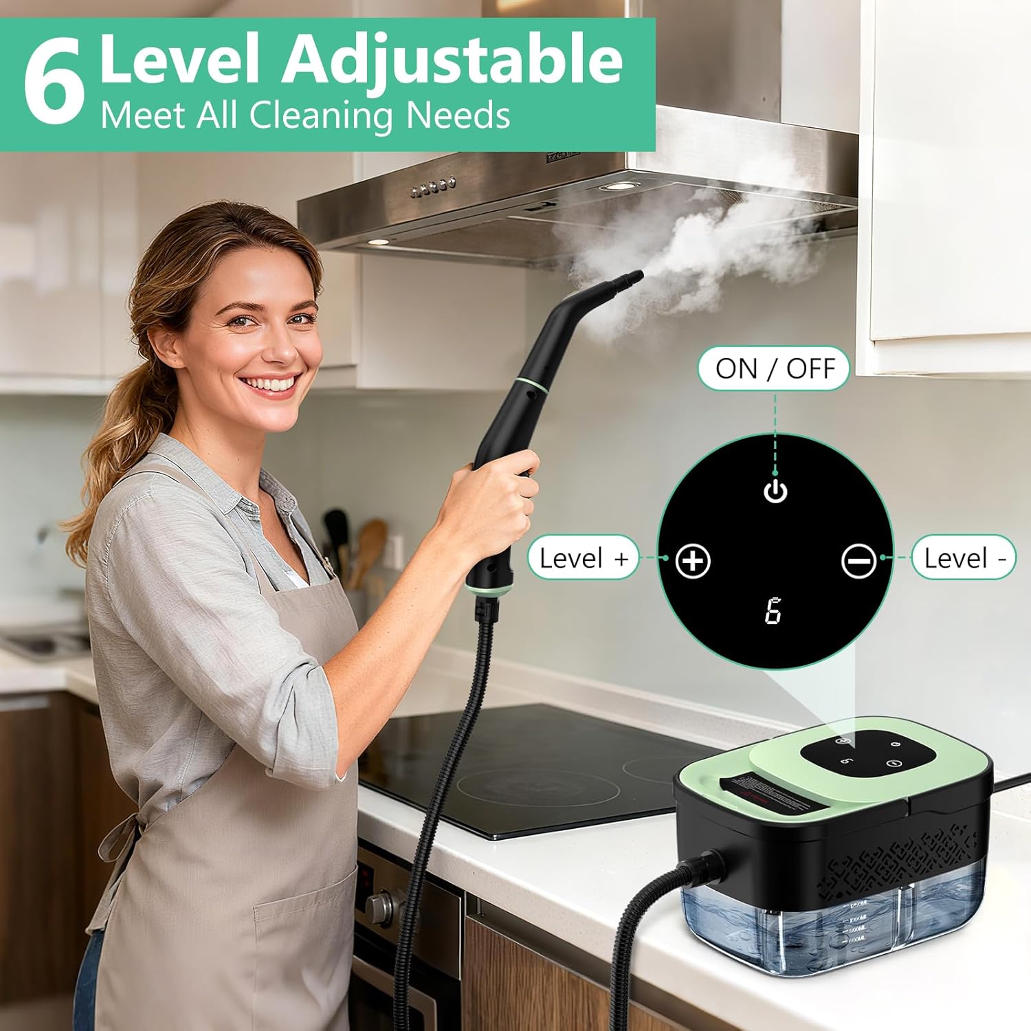 Detalle de Steam Cleaner Portable 1.25L Handheld 🧹