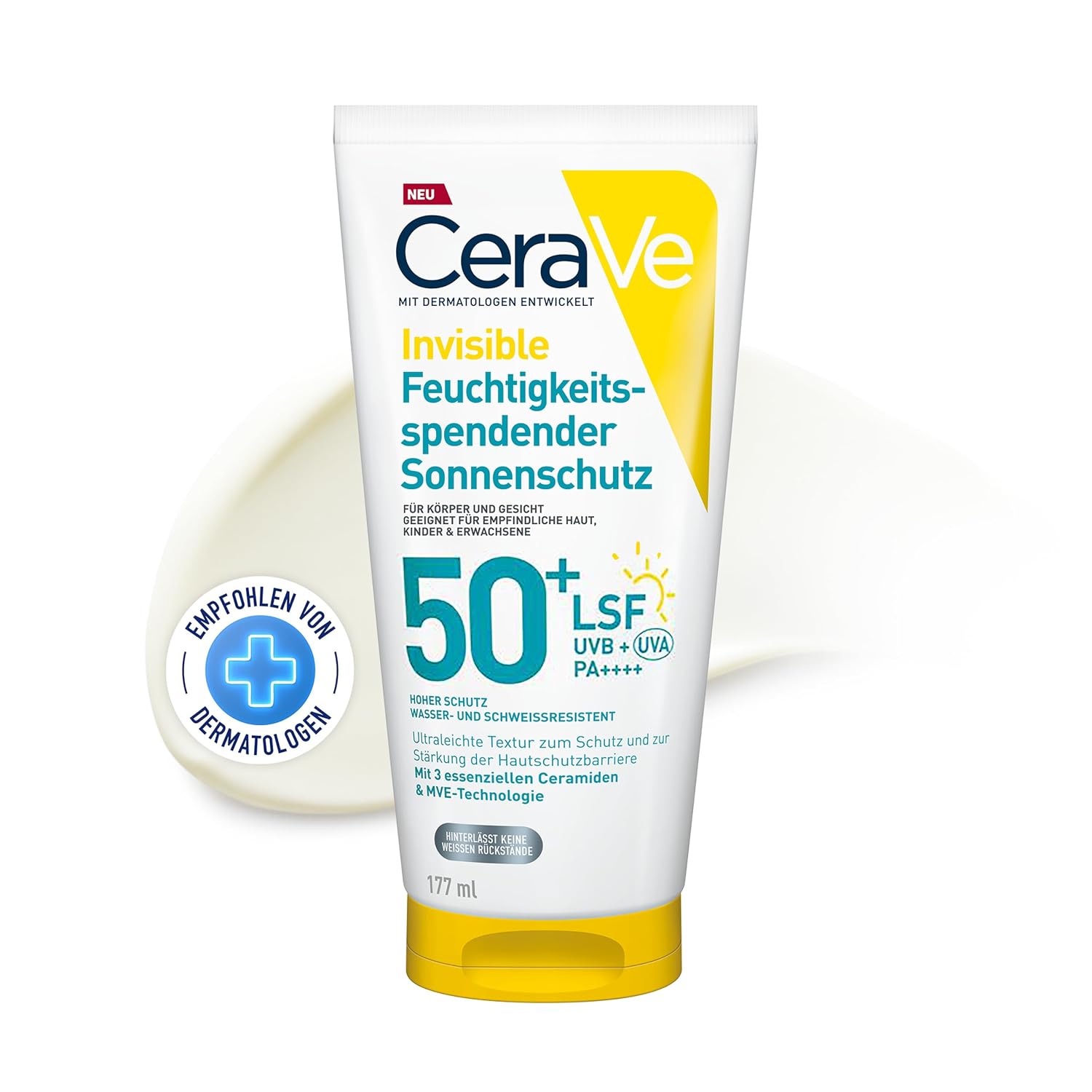 Detalle 2 de CeraVe Invisible Feuchtigkeitsspendender Sonnenschutz SPF 50+ – Unsichtbarer Schutz mit Feuchtigkeit
