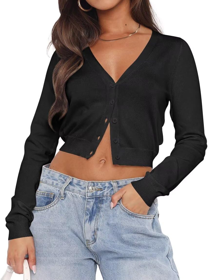 Detalle de LACOZY Cardigan Open Front Cropped Knit