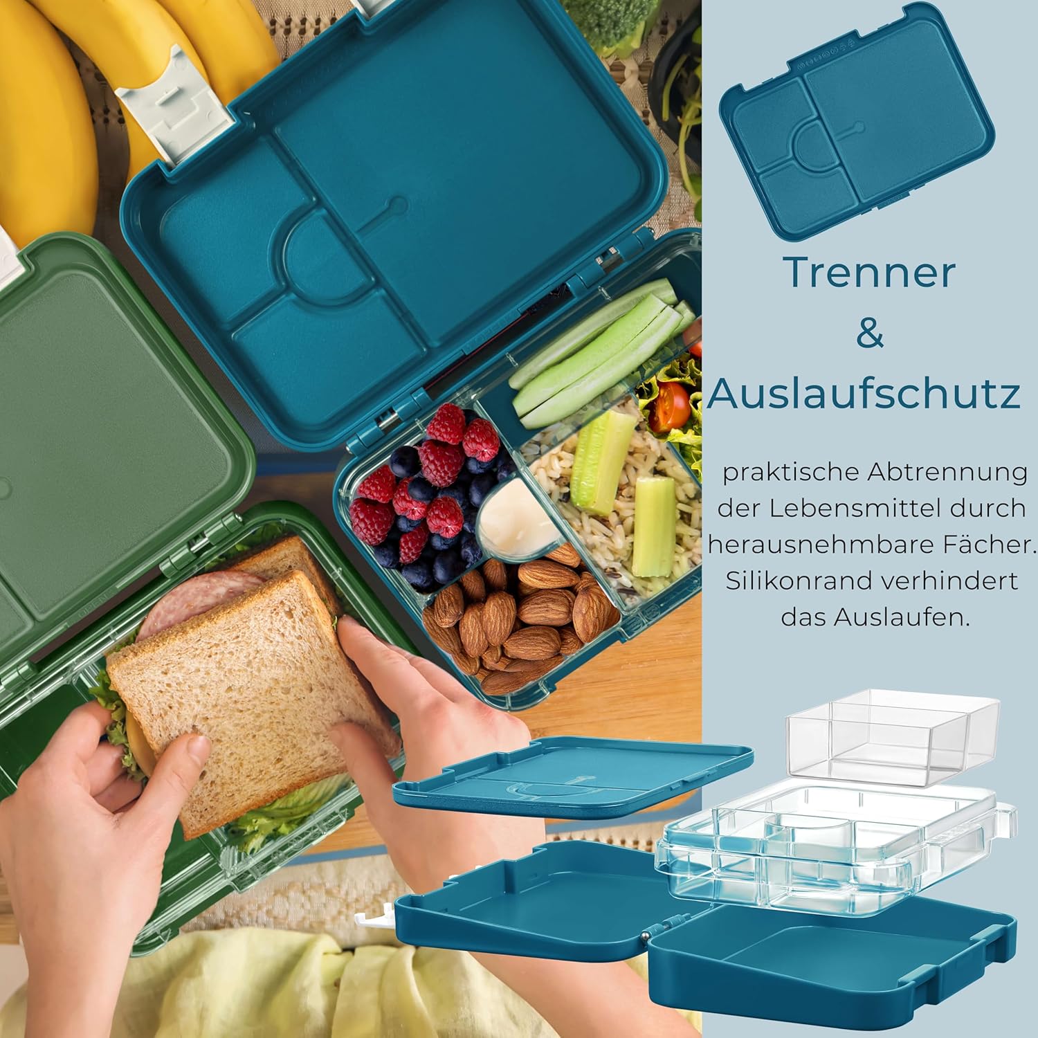 Thumbnail 4 de My Vesperbox® Brotdose für Kinder mit Fächern [LEN] – Bento Box mit Trennfächern