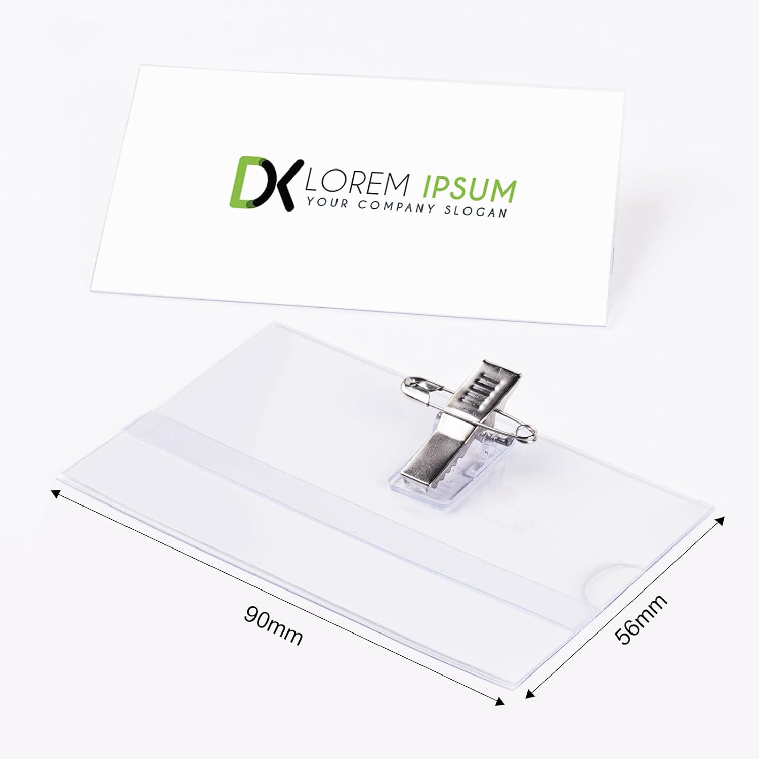 Thumbnail 1 de Vicloon Porta Badge Orizzontale Clip 50 pezzi 90x56 mm