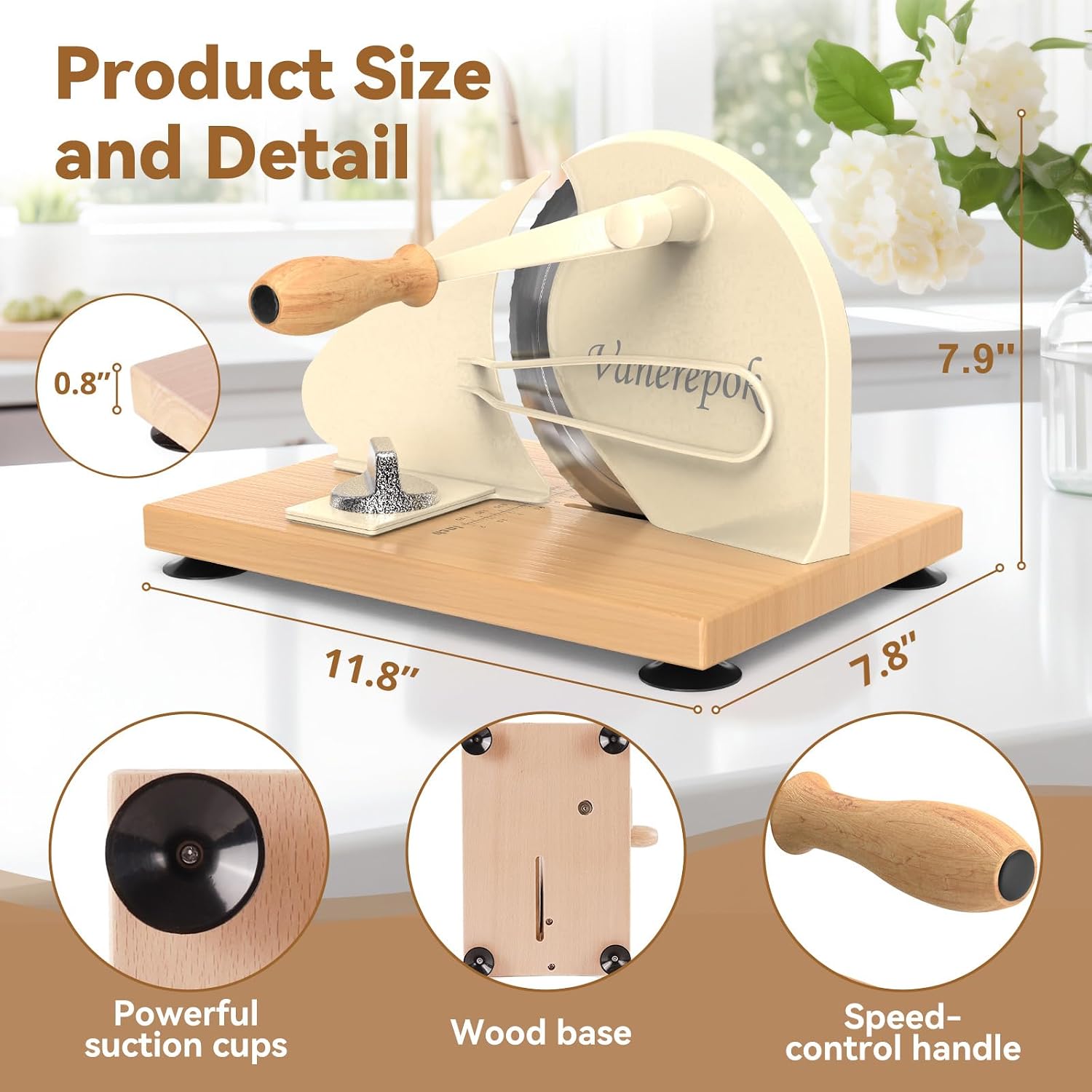 Detalle 2 de vanerepok Manual Bread Slicer 0.8 in 🍞