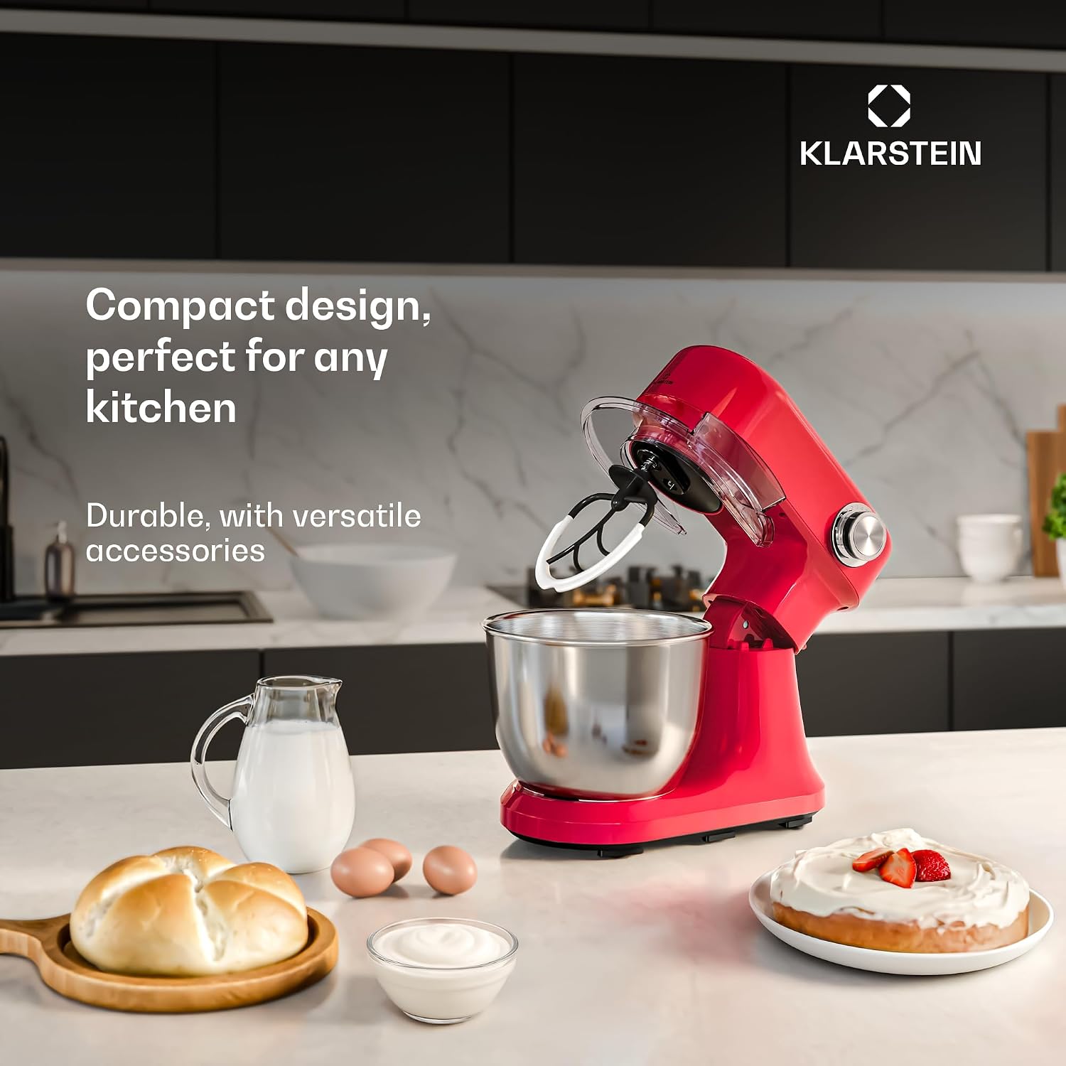 Detalle de Klarstein Bella Evo Stand Mixer, 1,500 W, 5-litre Bowl, 12 Speeds