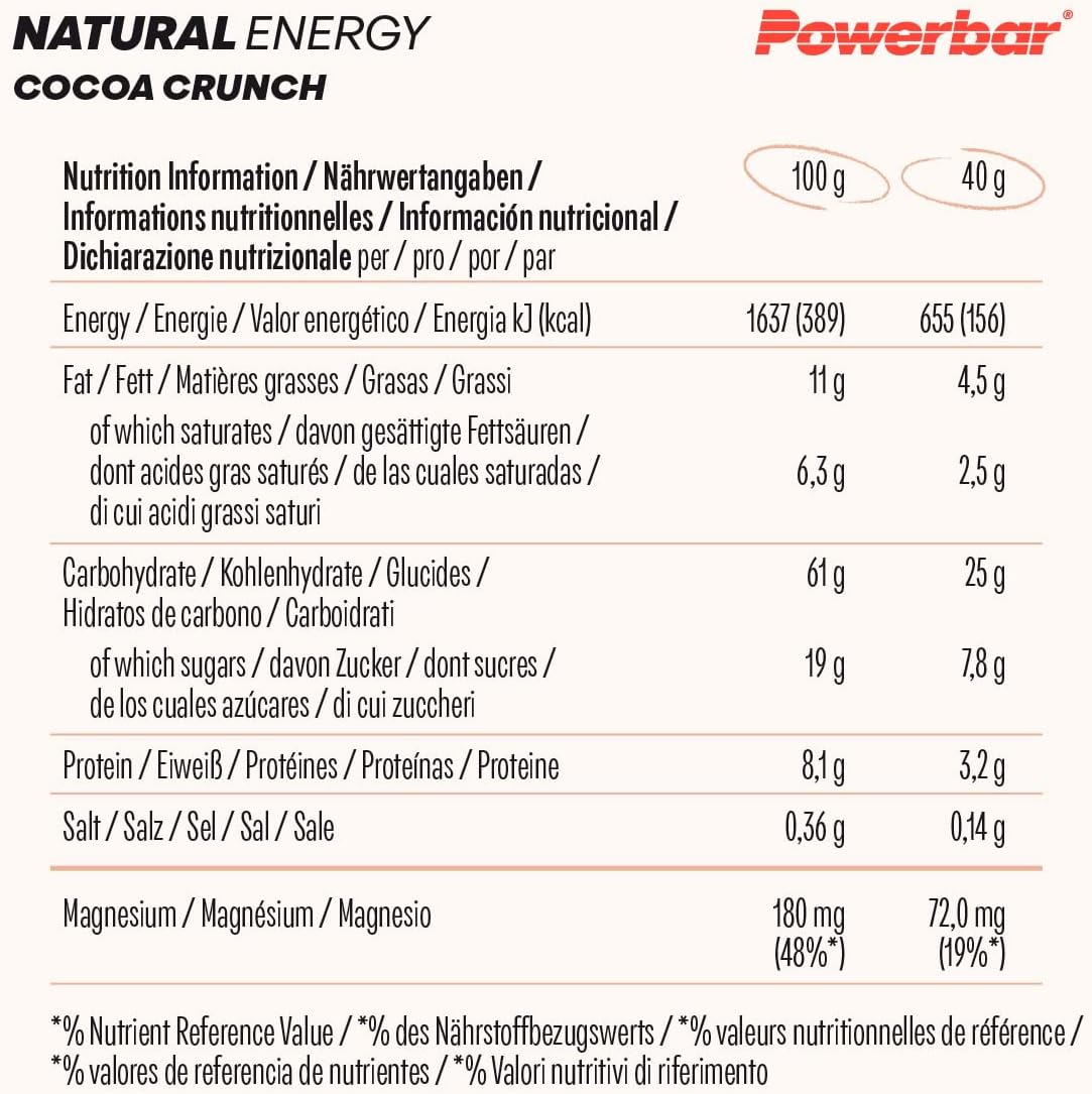 Thumbnail 3 de Powerbar Natural Energy Cereal Cacao Crunch 18x40g 🍫
