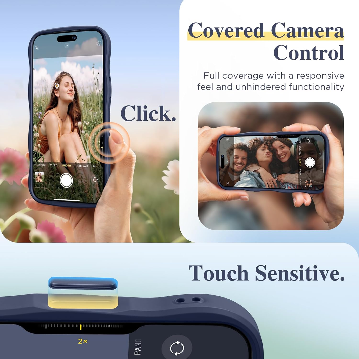 Thumbnail 4 de GVIEWIN iPhone 17 Pro MagSafe Case (6.3-inch) – Curly Wave Edge Floral Translucent Shockproof Cover