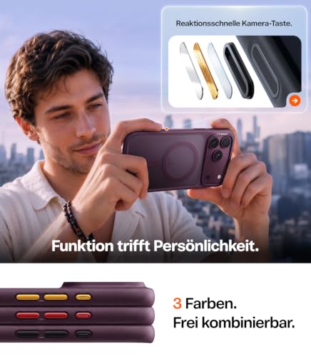 Thumbnail 7 de TORRAS Guardian-Mag für iPhone 18 Pro Max Hülle MagSafe Case, Burgunder