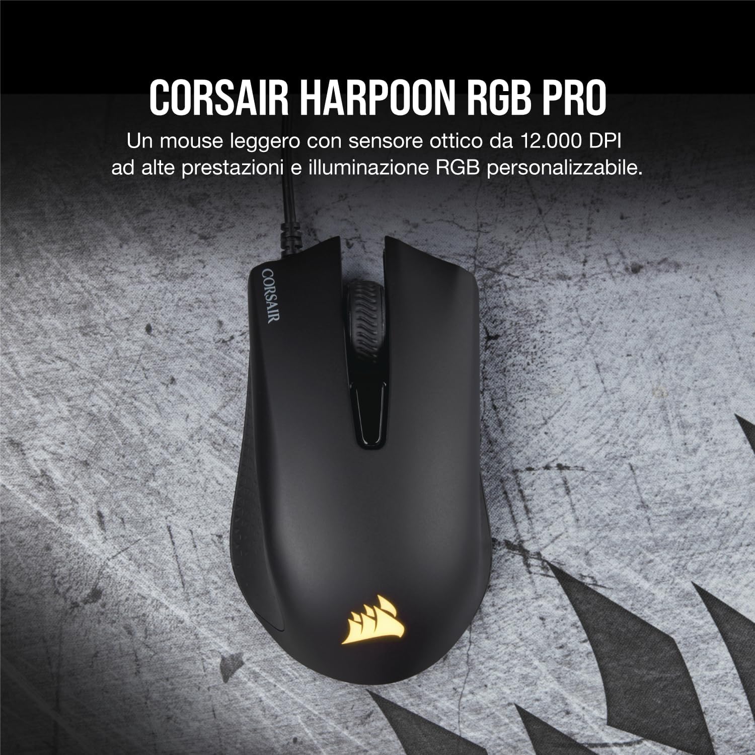 Thumbnail 2 de CORSAIR K55 CORE Tastiera + Harpoon RGB PRO Mouse + HS35 v2 Surround + MM100 Pacchetto gaming