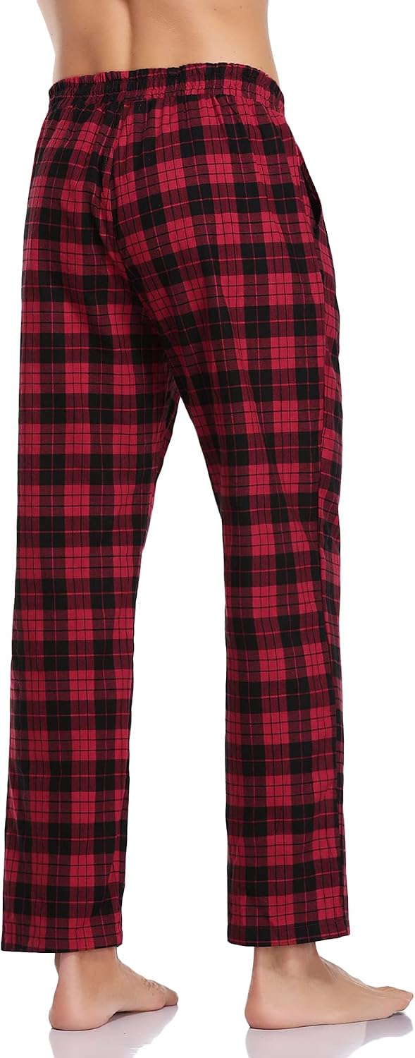 Thumbnail 4 de Aseniza lange geruite pyjamabroek voor heren van katoen